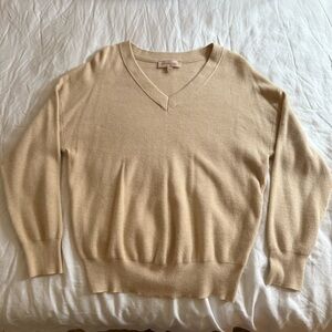 Philosophy Beige V-Neck Sweater